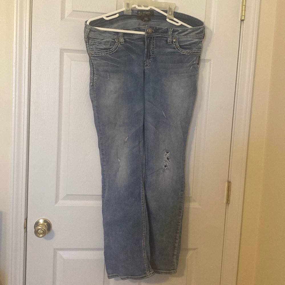 Used silver jeans
